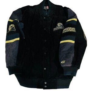 G111 Sports Pittsburgh Panthers‎ Jacket Mens 2XL  Suede Leather Embroidered Logo